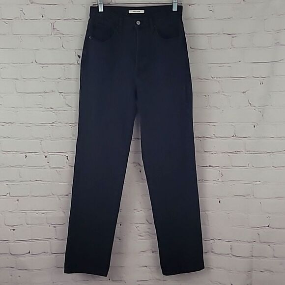 PACSUN Black Highrise Distressed Dad Jeans with Button Fly. Size 26. - Picture 1 of 8